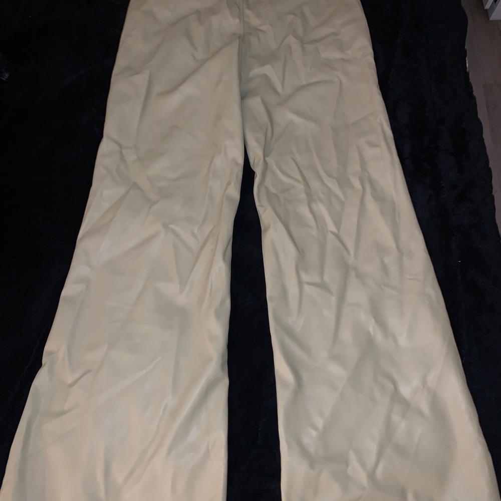 Faux Leather wide -leg Trouser